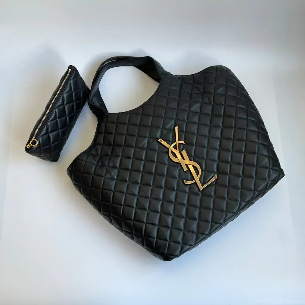 Saint Laurent – Bolso Icare de piel de cordero acolchada